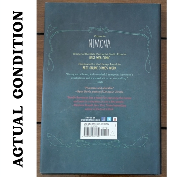 Nimona Graphic Novel Hardcover Book National Book Award Finalist ND Stevenson - Picture 3 of 3
